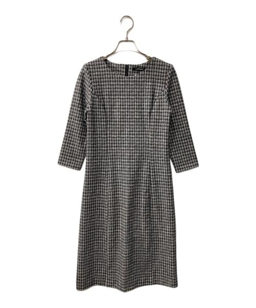 LAUTRE AMONT（ロートレアモン）LAUTRE AMONT (ロートレアモン) ハイテンションツィードプリントワンピース グレー サイズ:36の古着・服飾アイテム