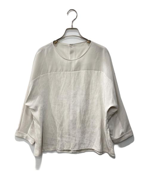 LAUTRE AMONT（ロートレアモン）LAUTRE AMONT (ロートレアモン) エアリースエードブラウス ベージュ サイズ:38の古着・服飾アイテム