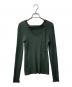 STUDIOUS (ステュディオス) Slit Sleeve Knit Top/リブニト グリーン サイズ:F：5000円
