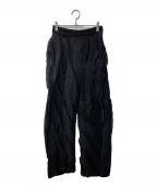 TODAYFULトゥデイフル）の古着「Sheer Jacquard Trousers/シアーパンツ」｜ブラック