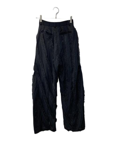 TODAYFUL（トゥデイフル）TODAYFUL (トゥデイフル) Sheer Jacquard Trousers/シアーパンツ ブラック サイズ:38の古着・服飾アイテム
