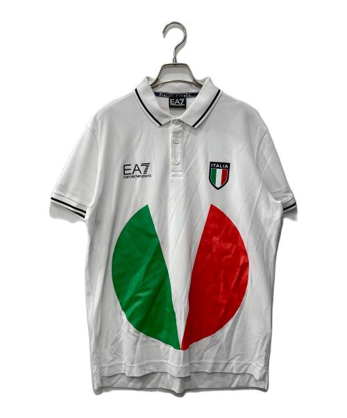 EMPORIO ARMANI（エンポリオ アルマーニ）EMPORIO ARMANI (エンポリオ アルマーニ) ポロシャツ ホワイト サイズ:XLの古着・服飾アイテム