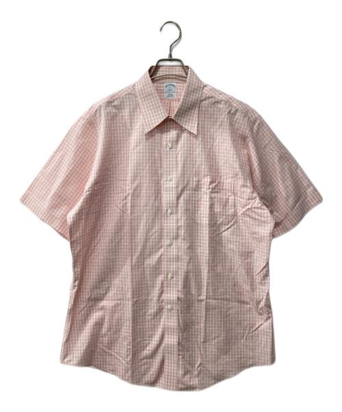 BROOKS BROTHERS 346（ブルックスブラザーズ 346）BROOKS BROTHERS 346 (ブルックスブラザーズ 346) 半袖シャツ レッド サイズ:161/2の古着・服飾アイテム