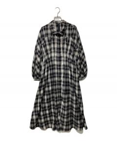 中古・古着通販】AMERI (アメリ) WAIST CROSS CHECK DRESS／ウエスト