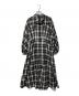 Her lip to（ハーリップトゥ）の古着「オンブレチェックワンピース/Marion Plaid Shirt Dress」｜ブラック