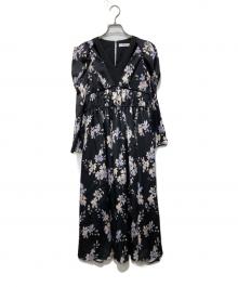 HER LIP TO（ハーリップトゥ）の古着「Muse Floral Cut-Out Dress/ワンピース」｜ネイビー