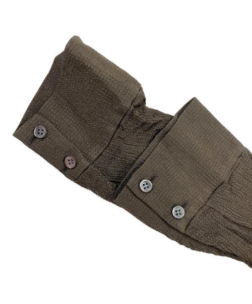 theory luxe（セオリーリュクス）theory luxe (セオリーリュクス) タックスリーブギャザーブラウス ブラウン サイズ:38の古着・服飾アイテム