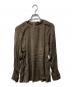 theory luxe（セオリーリュクス）の古着「タックスリーブギャザーブラウス」｜ブラウン