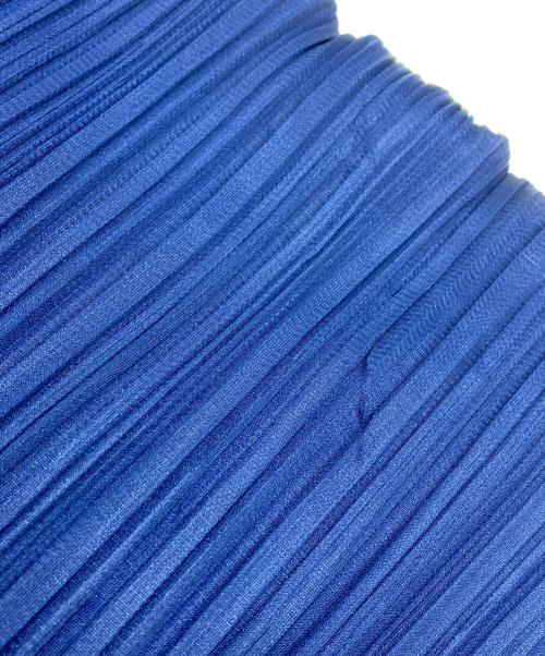 PLEATS PLEASE（プリーツプリーズ）PLEATS PLEASE (プリーツプリーズ) プリーツワンピース/バイカラー/タートルネック ブラック×ブルー サイズ:2の古着・服飾アイテム