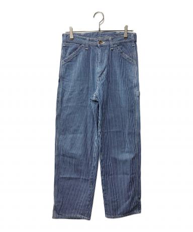 中古・古着通販】LEE (リー) ヒッコリーワークパンツ ブルー×ホワイト