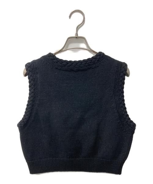 Gypsohila（ジプソフィア）Gypsohila (ジプソフィア) ニットベスト ブラック サイズ:FREEの古着・服飾アイテム