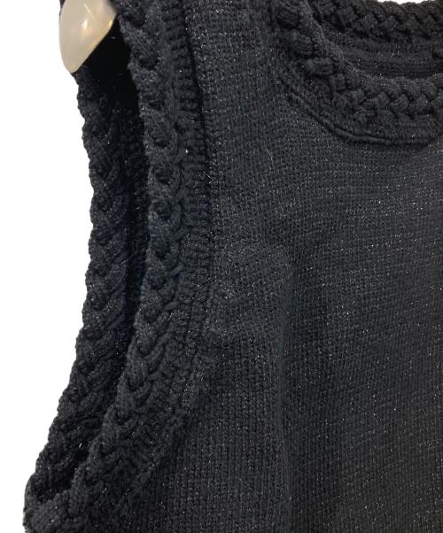 Gypsohila（ジプソフィア）Gypsohila (ジプソフィア) ニットベスト ブラック サイズ:FREEの古着・服飾アイテム