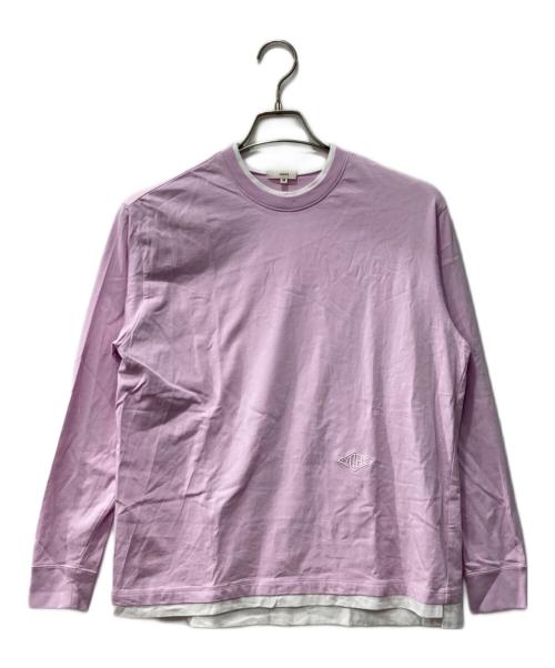 YORI（ヨリ）yori (ヨリ) オーバーレイヤードロンTee/ロングスリーブカットソー ピンク サイズ:36の古着・服飾アイテム