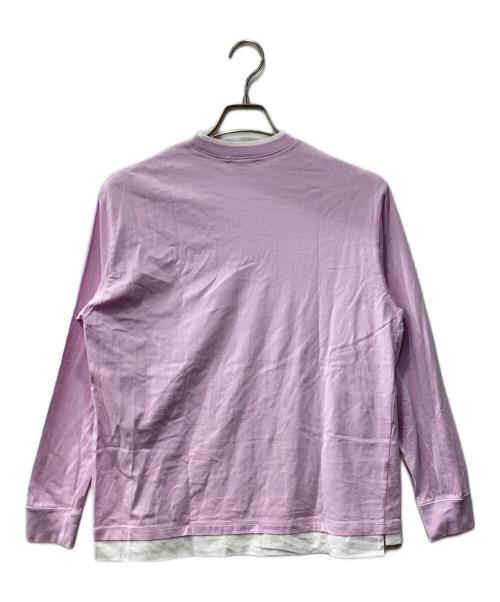 YORI（ヨリ）yori (ヨリ) オーバーレイヤードロンTee/ロングスリーブカットソー ピンク サイズ:36の古着・服飾アイテム