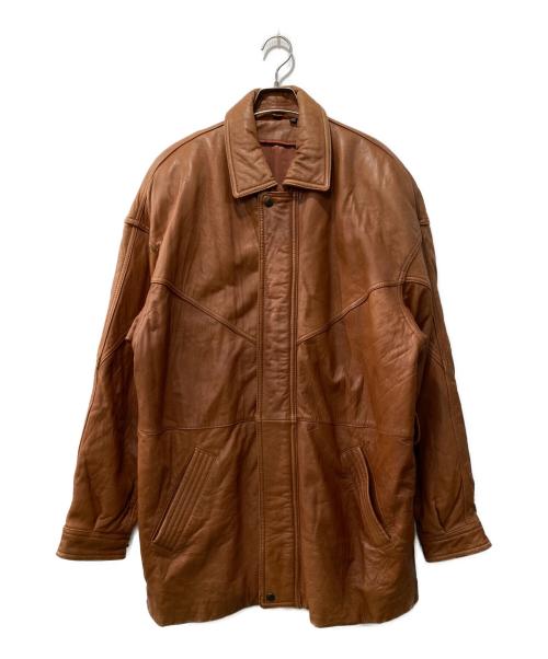 USED（ユーズド）USED (ユーズド) レザーコート ブラウン サイズ:Mの古着・服飾アイテム