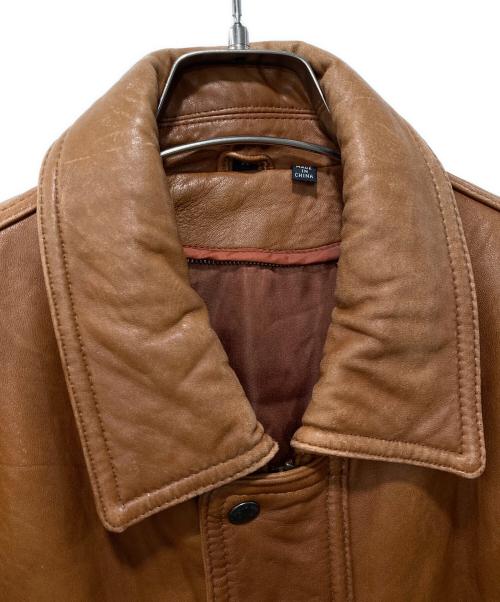 USED（ユーズド）USED (ユーズド) レザーコート ブラウン サイズ:Mの古着・服飾アイテム