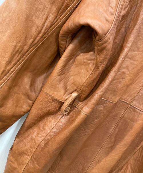 USED（ユーズド）USED (ユーズド) レザーコート ブラウン サイズ:Mの古着・服飾アイテム