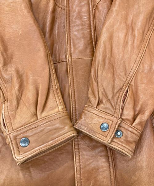 USED（ユーズド）USED (ユーズド) レザーコート ブラウン サイズ:Mの古着・服飾アイテム
