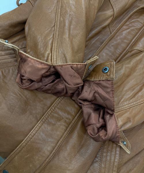 USED（ユーズド）USED (ユーズド) レザーコート ブラウン サイズ:Mの古着・服飾アイテム