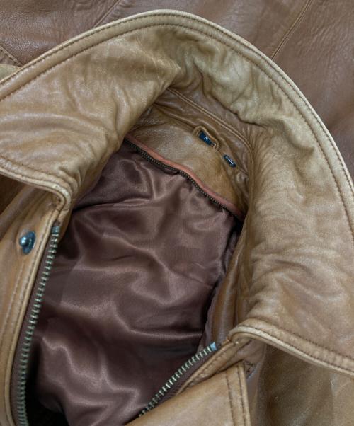 USED（ユーズド）USED (ユーズド) レザーコート ブラウン サイズ:Mの古着・服飾アイテム