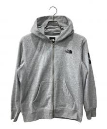 THE NORTH FACE（ザ ノース フェイス）の古着「SQUARE LOGO FULLZIP /スクエアロゴ ロゴ フルジップ パーカー」｜グレー