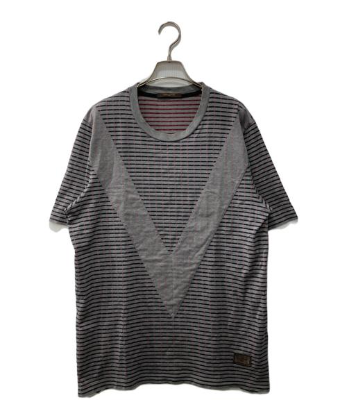 LOUIS VUITTON（ルイ ヴィトン）LOUIS VUITTON (ルイ ヴィトン) ボーダーTシャツ グレー サイズ:XLの古着・服飾アイテム