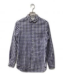 INDIVIDUALIZED SHIRTS×iliann loeb（インディビジュアライズドシャツ×イリアンローブ）の古着「チェックシャツ」｜ネイビー