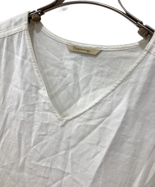 Curensology（カレンソロジー）Curensology (カレンソロジー) コットンリネンワンピース ホワイト サイズ:Fの古着・服飾アイテム