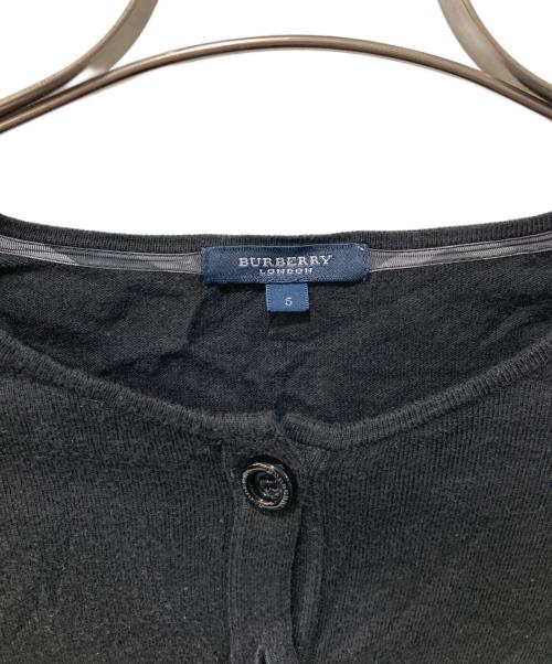BURBERRY LONDON（バーバリーロンドン）BURBERRY LONDON (バーバリーロンドン) カシミア混ニットカーディガン ブラック サイズ:5の古着・服飾アイテム
