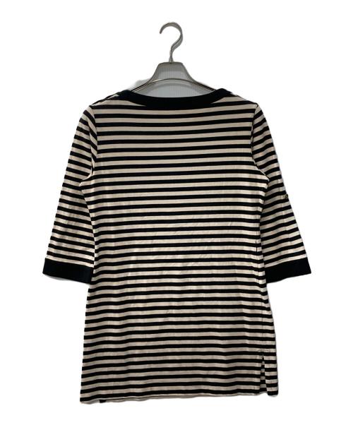 BURBERRY LONDON（バーバリーロンドン）BURBERRY LONDON (バーバリーロンドン) ボーダーカットソー ブラック×ベージュ サイズ:2の古着・服飾アイテム