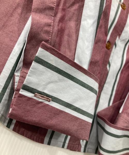 Vivienne Westwood RED LABEL（ヴィヴィアンウエストウッドレッドレーベル）Vivienne Westwood RED LABEL (ヴィヴィアンウエストウッドレッドレーベル) ストライプシャツ ブラウン×ブルー サイズ:2の古着・服飾アイテム