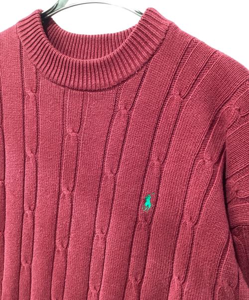 POLO RALPH LAUREN（ポロ・ラルフローレン）POLO RALPH LAUREN (ポロ・ラルフローレン) ニット レッド サイズ:Sの古着・服飾アイテム