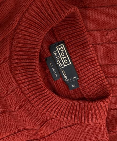 POLO RALPH LAUREN（ポロ・ラルフローレン）POLO RALPH LAUREN (ポロ・ラルフローレン) ニット レッド サイズ:Sの古着・服飾アイテム