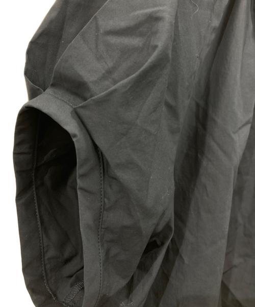 BALLSEY（ボールジィ）BALLSEY (ボールジィ) プロセスドコットン ネックフリルブラウス ネイビー サイズ:36の古着・服飾アイテム