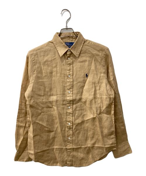 POLO RALPH LAUREN（ポロ・ラルフローレン）POLO RALPH LAUREN (ポロ・ラルフローレン) リネンシャツ ブラウン サイズ:Mの古着・服飾アイテム