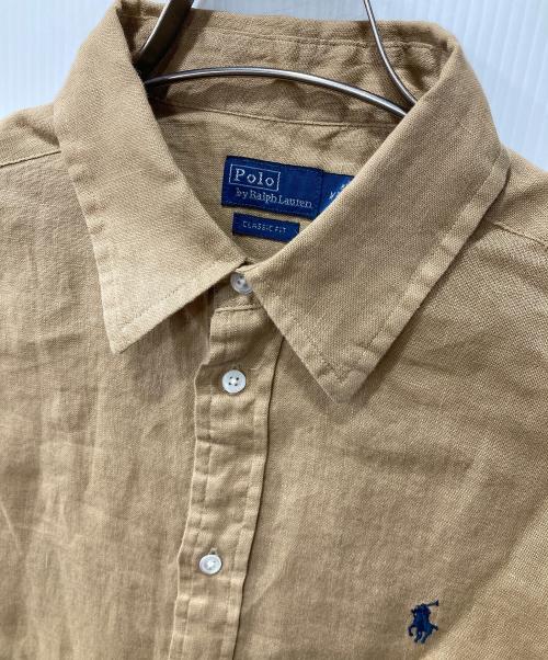 POLO RALPH LAUREN（ポロ・ラルフローレン）POLO RALPH LAUREN (ポロ・ラルフローレン) リネンシャツ ブラウン サイズ:Mの古着・服飾アイテム