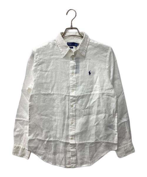 POLO RALPH LAUREN（ポロ・ラルフローレン）POLO RALPH LAUREN (ポロ・ラルフローレン) クラシック フィット リネン シャツ ホワイト サイズ:Mの古着・服飾アイテム