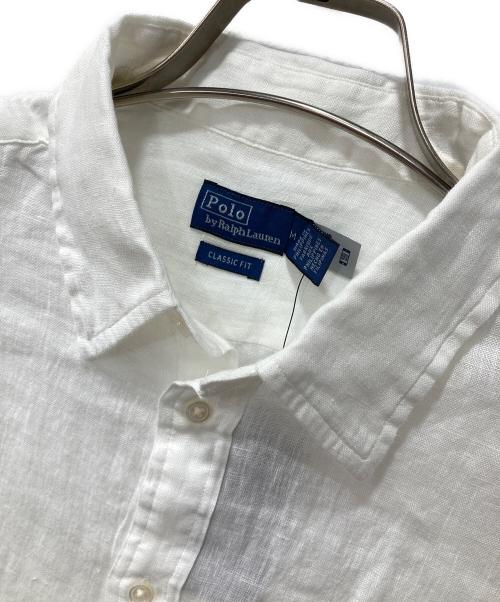 POLO RALPH LAUREN（ポロ・ラルフローレン）POLO RALPH LAUREN (ポロ・ラルフローレン) クラシック フィット リネン シャツ ホワイト サイズ:Mの古着・服飾アイテム