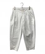 COMME des GARCONS SHIRTコムデギャルソンシャツ）の古着「2タックテーパードパンツ/フランス製」｜ホワイト