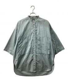 MAISON SPECIAL×Dickies（メゾンスペシャル×ディッキーズ）の古着「バンドカラーシャツ」｜スカイブルー