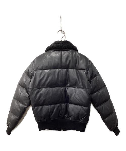 AVIREX（アヴィレックス）AVIREX (アヴィレックス) 襟ボアラムレザーダウンジャケット ブラック サイズ:Fの古着・服飾アイテム