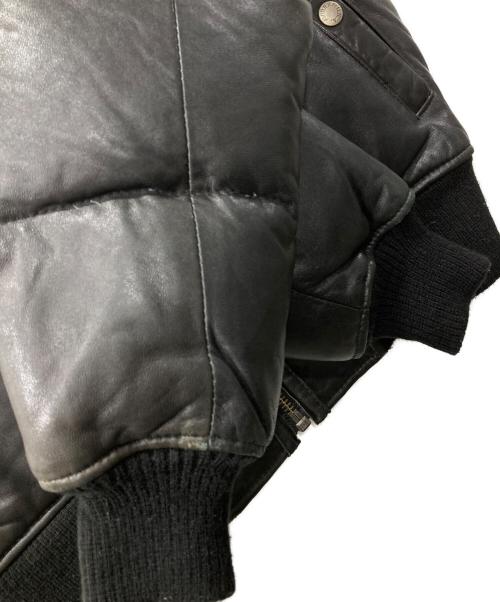 AVIREX（アヴィレックス）AVIREX (アヴィレックス) 襟ボアラムレザーダウンジャケット ブラック サイズ:Fの古着・服飾アイテム