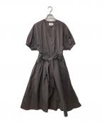 3.1 phillip limスリーワンフィリップリム）の古着「ベルテッド Vネック ロング ワンピース」｜グレー