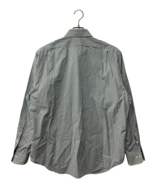 POLO RALPH LAUREN（ポロ・ラルフローレン）POLO RALPH LAUREN (ポロ・ラルフローレン) REGENT CLASSIC FITストライプシャツ グリーン サイズ:16　1/2の古着・服飾アイテム