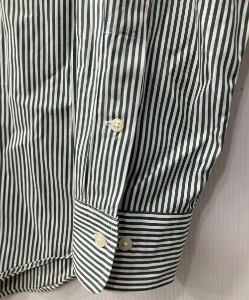 POLO RALPH LAUREN（ポロ・ラルフローレン）POLO RALPH LAUREN (ポロ・ラルフローレン) REGENT CLASSIC FITストライプシャツ グリーン サイズ:16　1/2の古着・服飾アイテム