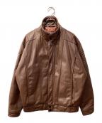 BACK LOT×USEDバックロット×ユーズド）の古着「レザージャケット」｜ブラウン