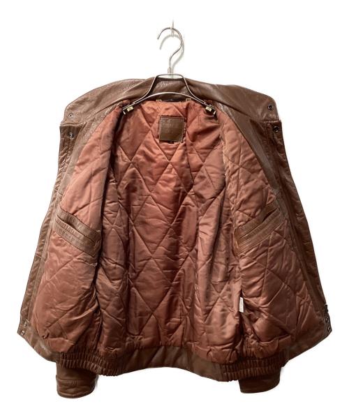BACK LOT（バックロット）BACK LOT (バックロット) USED (ユーズド) レザージャケット ブラウン サイズ:Mの古着・服飾アイテム
