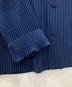 中古・古着 HOMME PLISSE ISSEY MIYAKE (オム プリッセ イッセイ ミヤケ) プリーツスタンドカラージャケット ブルー サイズ:2：27000円
