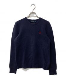 POLO RALPH LAUREN（ポロ・ラルフローレン）の古着「ロゴニット」｜ネイビー