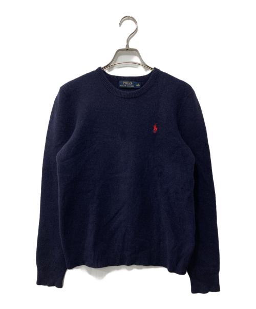 POLO RALPH LAUREN（ポロ・ラルフローレン）POLO RALPH LAUREN (ポロ・ラルフローレン) ロゴニット ネイビー サイズ:Sの古着・服飾アイテム